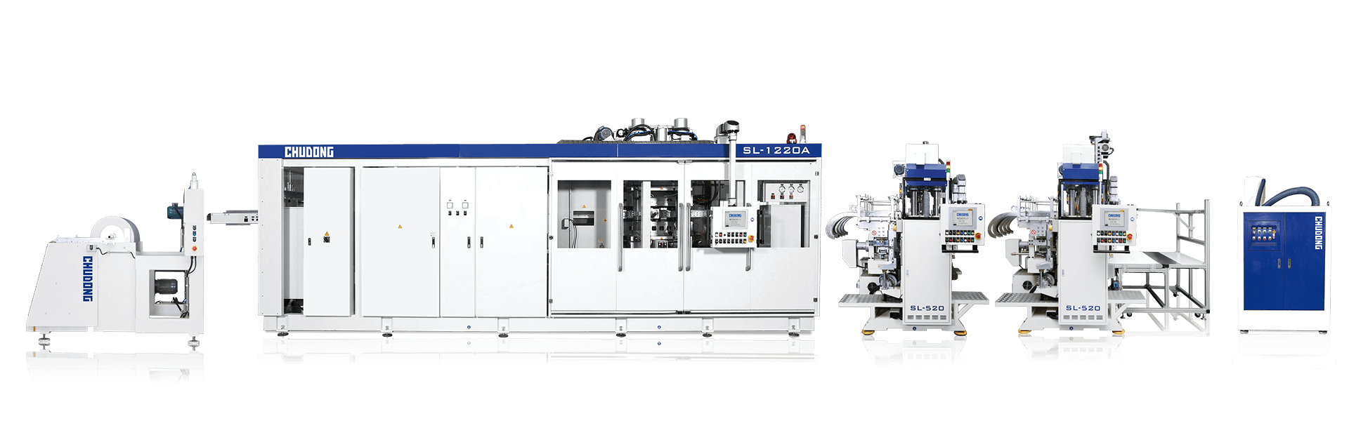 PLASTIC THERMOFORMING MACHINE SL-1220A + SL520